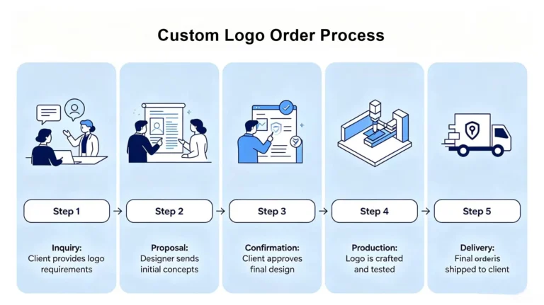 custom logo order process
