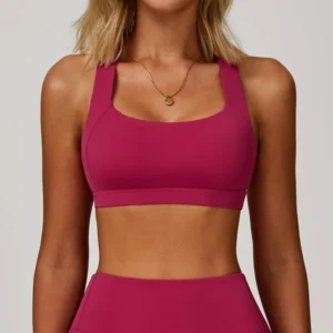 Cross-Back Straps High Impact Sports Bra| Low MOQ Custom Logo Yoga Wear