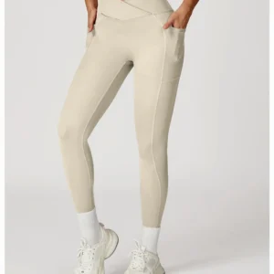 OEM Logo Crossover Waist Yoga Leggings with Pockets
