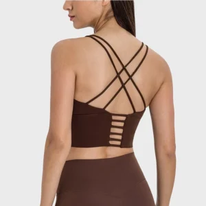 Women's Sports Wear High Support Longline Yoga Bra with Custom Logo Ready