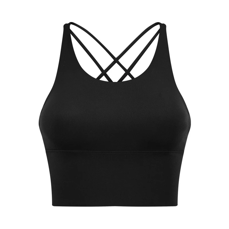 Women's Sports Wear High Support Longline Yoga Bra with Custom Logo Ready - Image 3