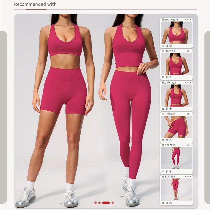 Print Logo Breathable & Sculpting Compression Seamless Gym Leggings | Custom Logo Ready - Image 2