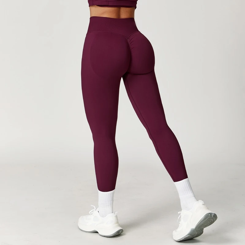 Print Logo Breathable & Sculpting Compression Seamless Gym Leggings | Custom Logo Ready - Image 4