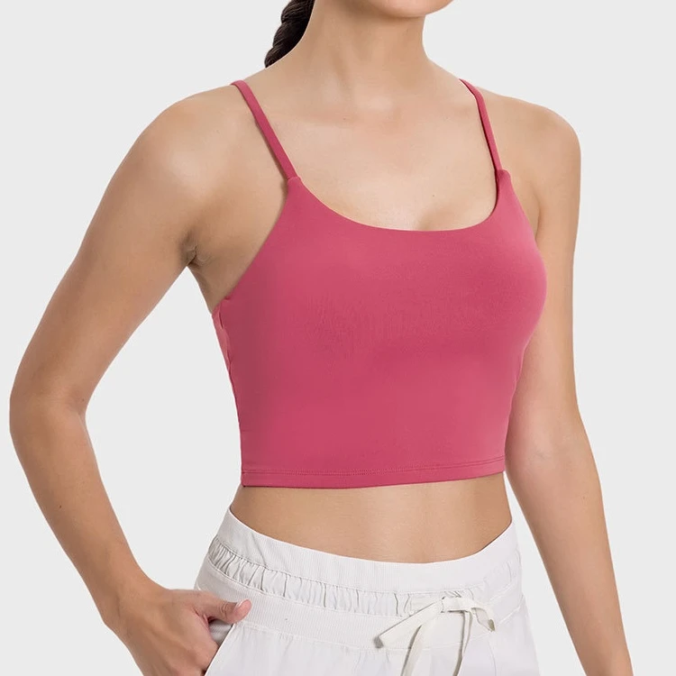 Add Your Logo Sportswear Padded Gym Active Performance Yoga Tank