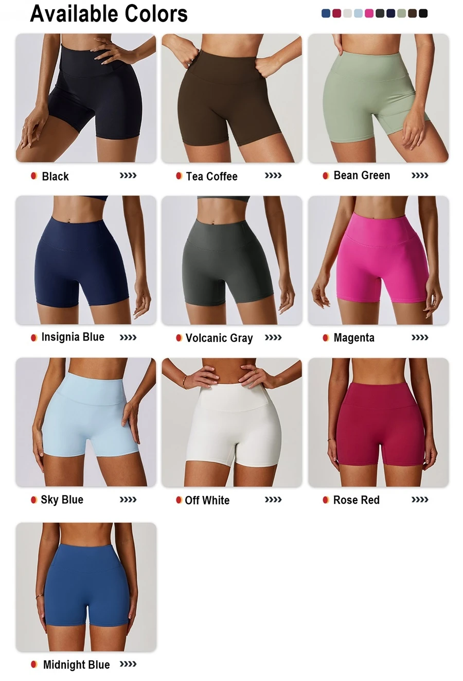 Women's 3 piece yoga set shorts available colors
