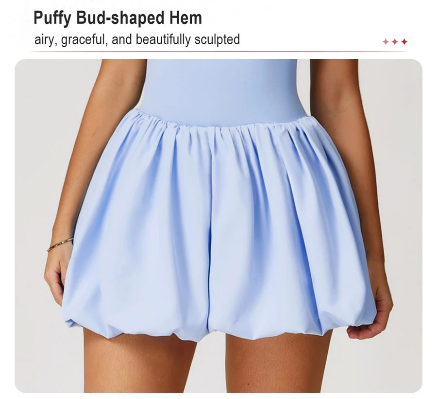 2-in-1 sports dress with built-in shorts for women key features