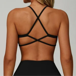 Cloud soft cross back sports bra for women yoga running and fitness