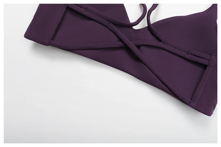 actual close up for women's cross back sports bra-back