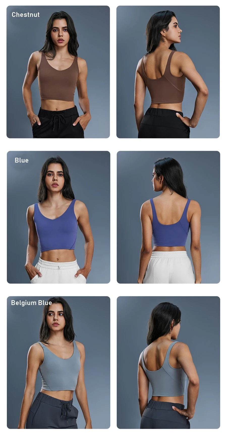 Soft brushed fabric sports bra with removable padded cups