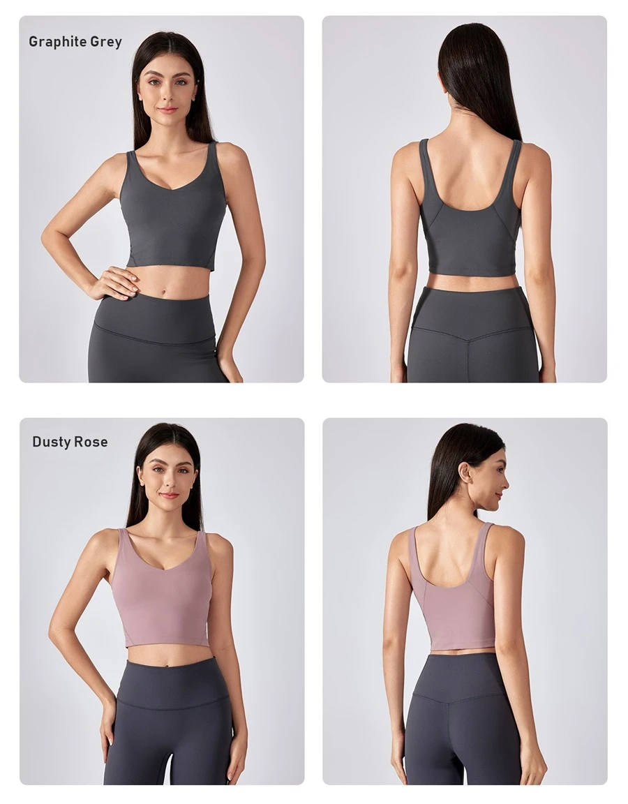 Soft brushed fabric sports bra with removable padded cups