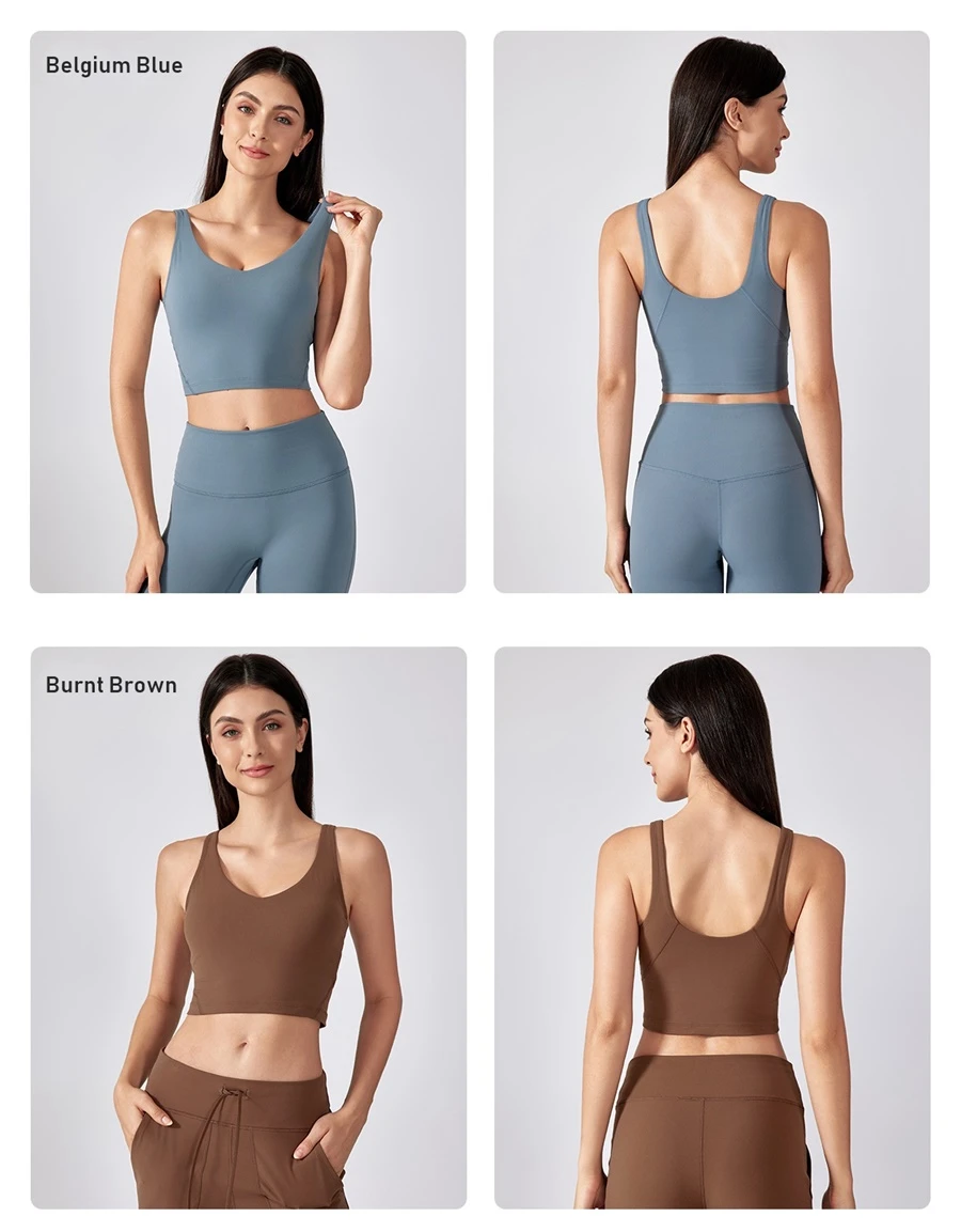 Soft brushed fabric sports bra with removable padded cups