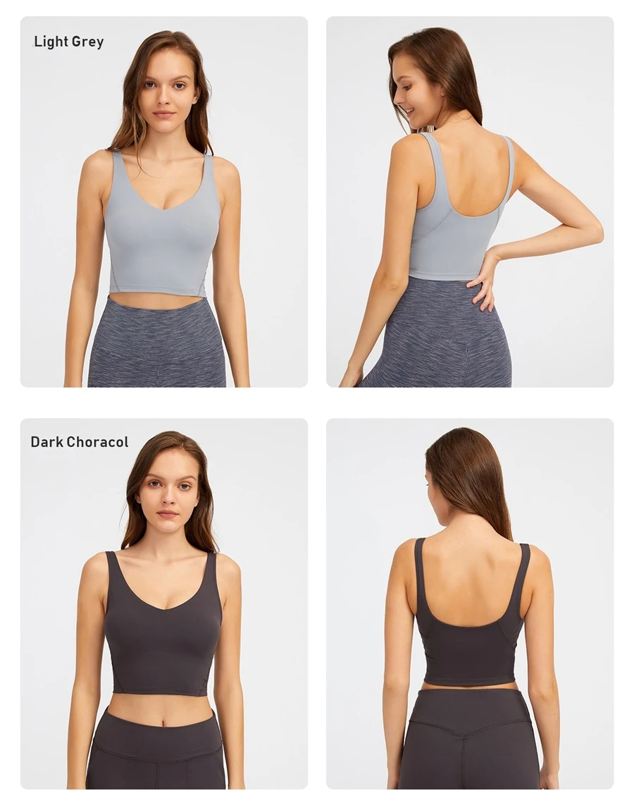 Soft brushed fabric sports bra with removable padded cups