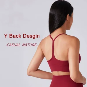 Women's Y back high support sports bra for running yoga and fitness workouts
