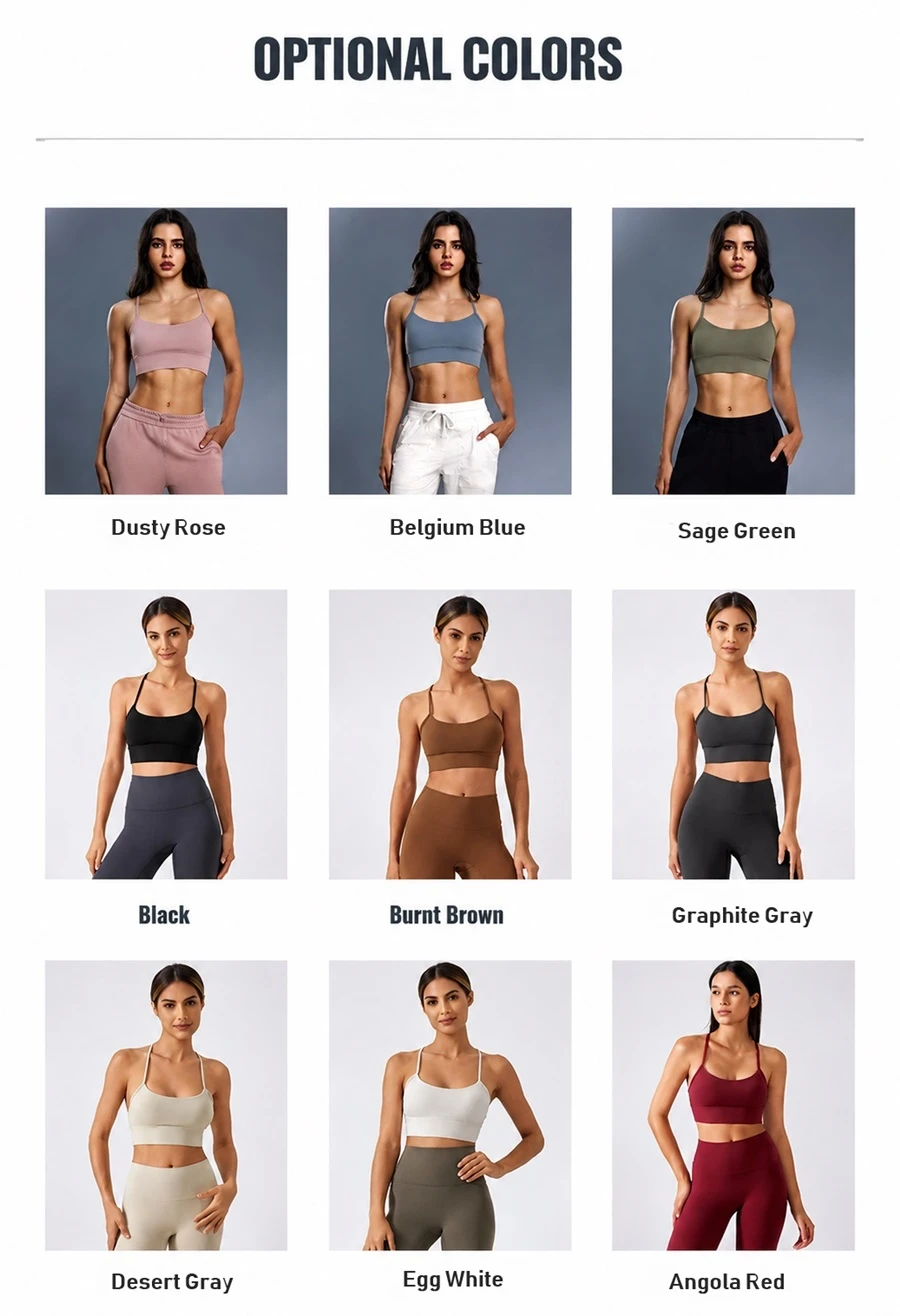 Women's Y back high support sports bra for running yoga and fitness workouts-available colors