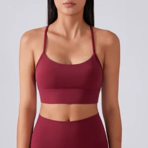 Women's Y back high support sports bra for running yoga and fitness workouts