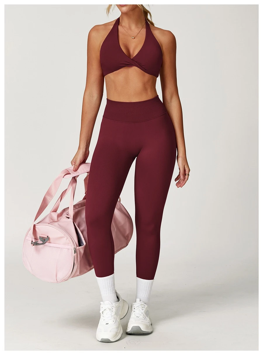 Women wearing cloud soft sports bra during yoga and outdoor fitness training