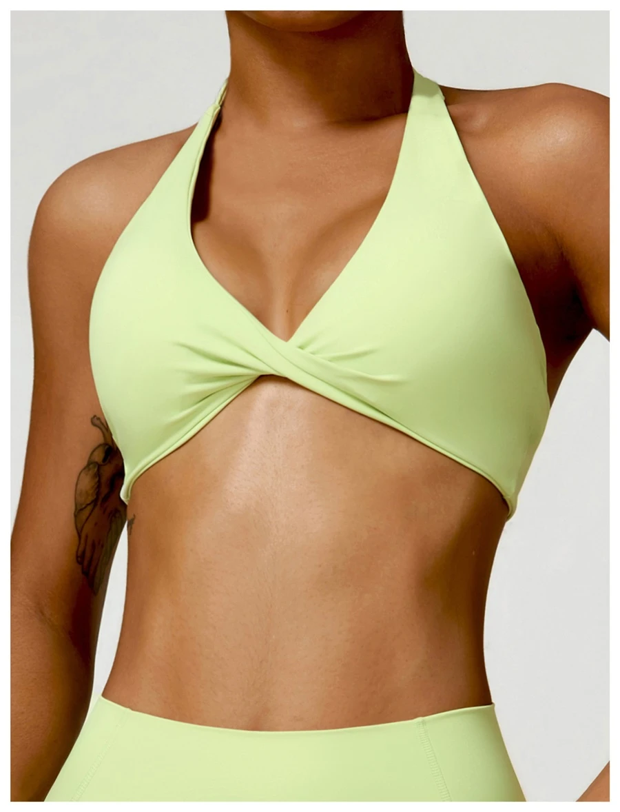 front view for the halter sports bra