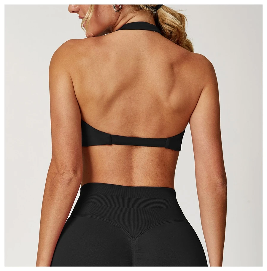 back view for the halter sports bra