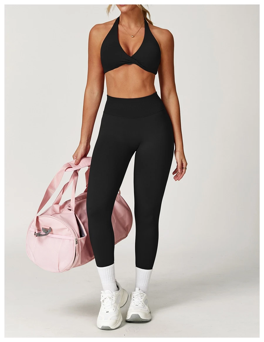 Women wearing cloud soft sports bra during yoga and outdoor fitness training