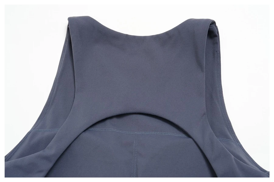 Open back fitness sports bra with four way stretch support design