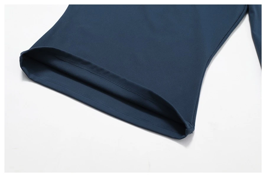 Women's winter brushed long sleeve yoga top with four-way stretch compression fabric for yoga, Pilates, running and gym workouts-actual close up