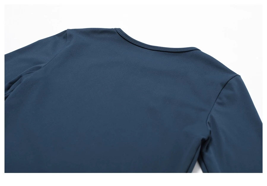 Women's winter brushed long sleeve yoga top with four-way stretch compression fabric for yoga, Pilates, running and gym workouts-actual close up