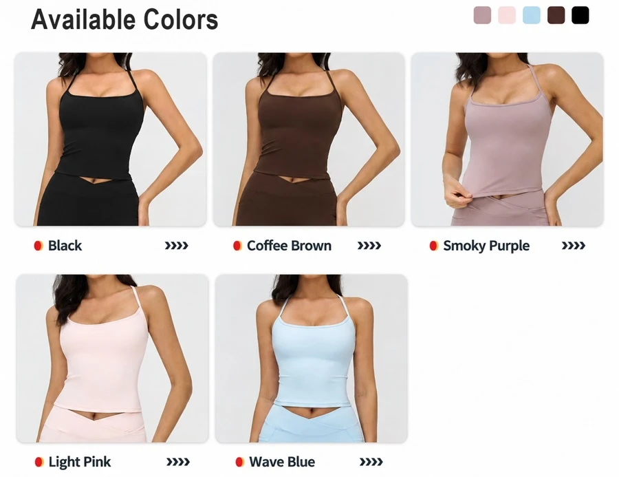 Women's second skin racerback yoga tank top with removable pads for fitness-available colors