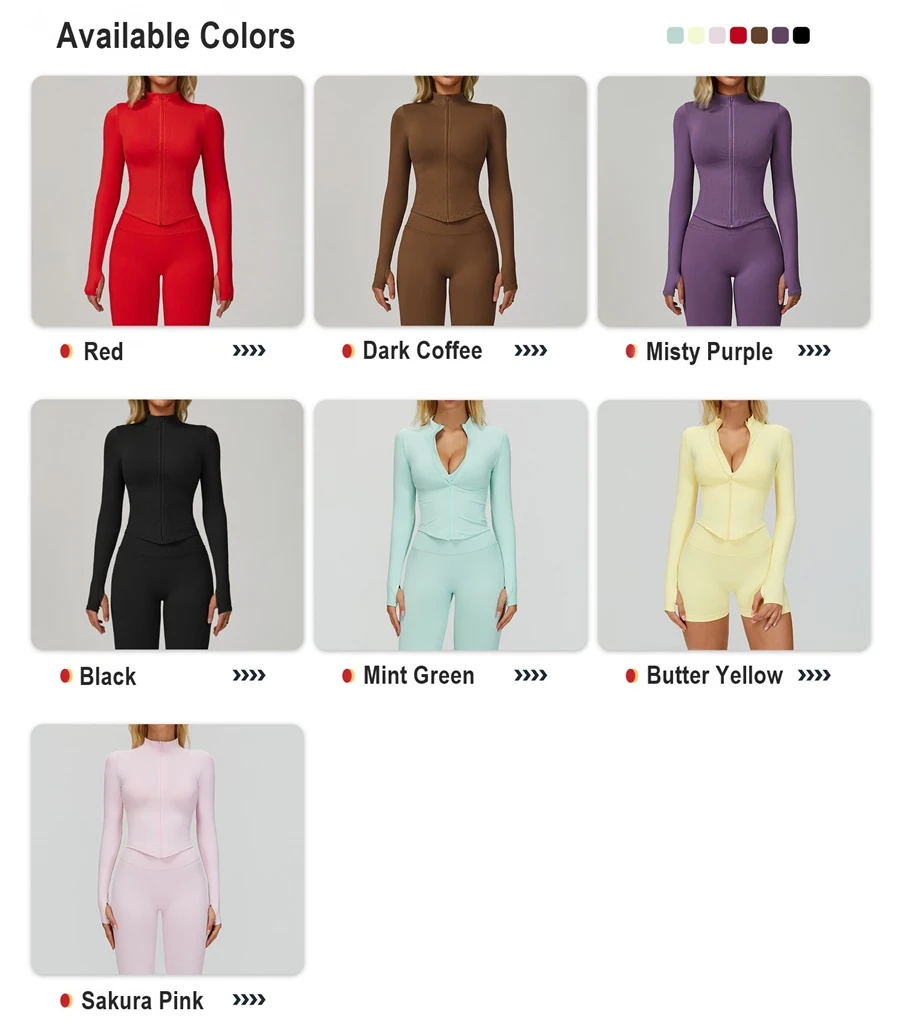 zip up jacket available colors