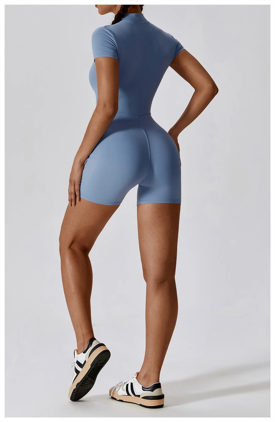 short jumpsuits misty blue back