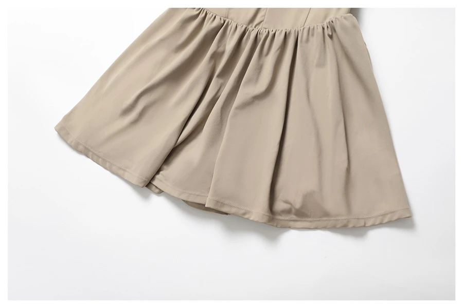 2-in-1 layered sports dress showing the elegant skirt overlay with built-in modesty shorts underneath
