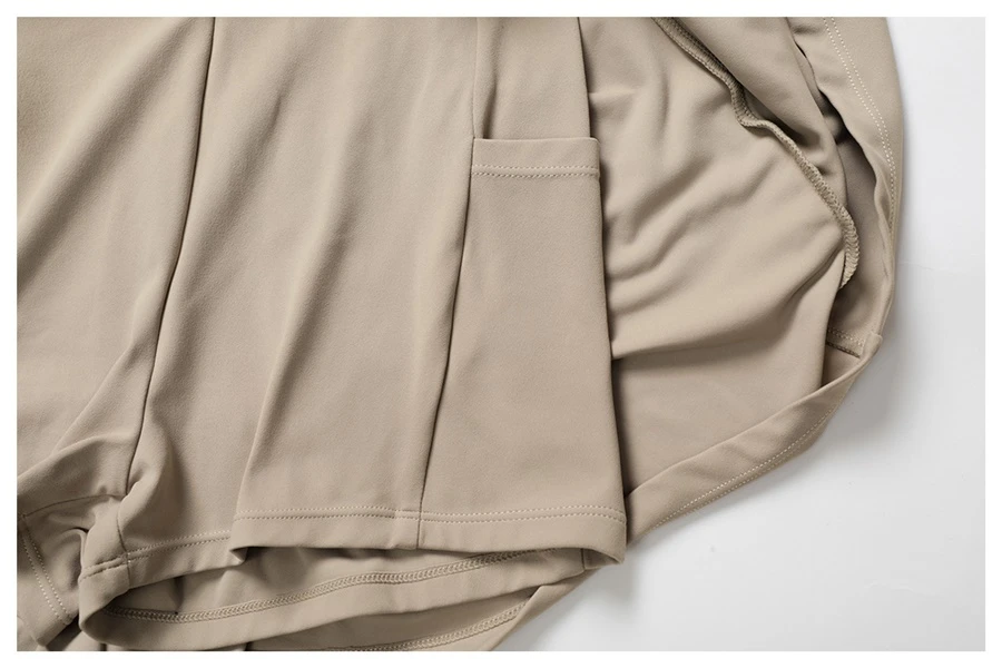2-in-1 layered sports dress showing the elegant skirt overlay with built-in modesty shorts underneath