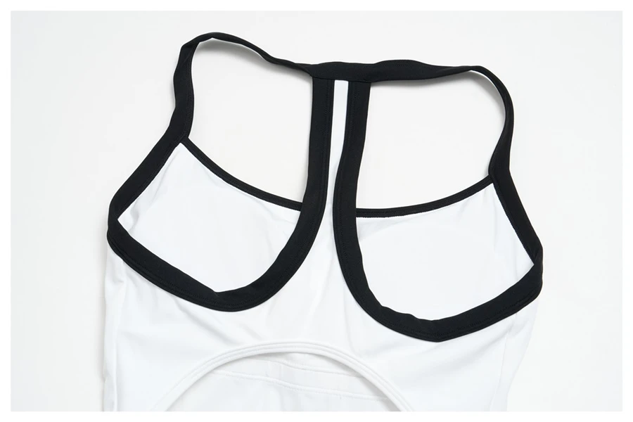 Women's open back workout dress highlighting breathable design