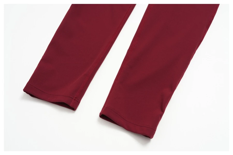 Buttery soft nylon spandex workout leggings with quick dry fabric-hem