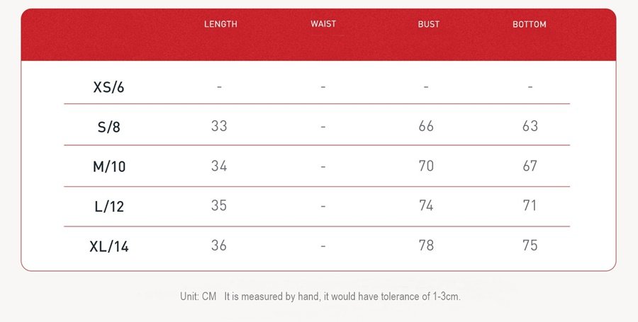 Women's ribbed naked-feel workout set size chart