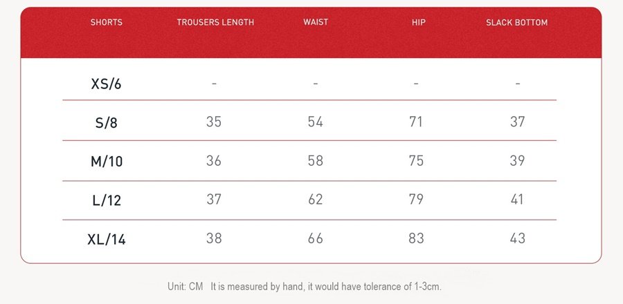 Women's ribbed naked-feel workout set size chart