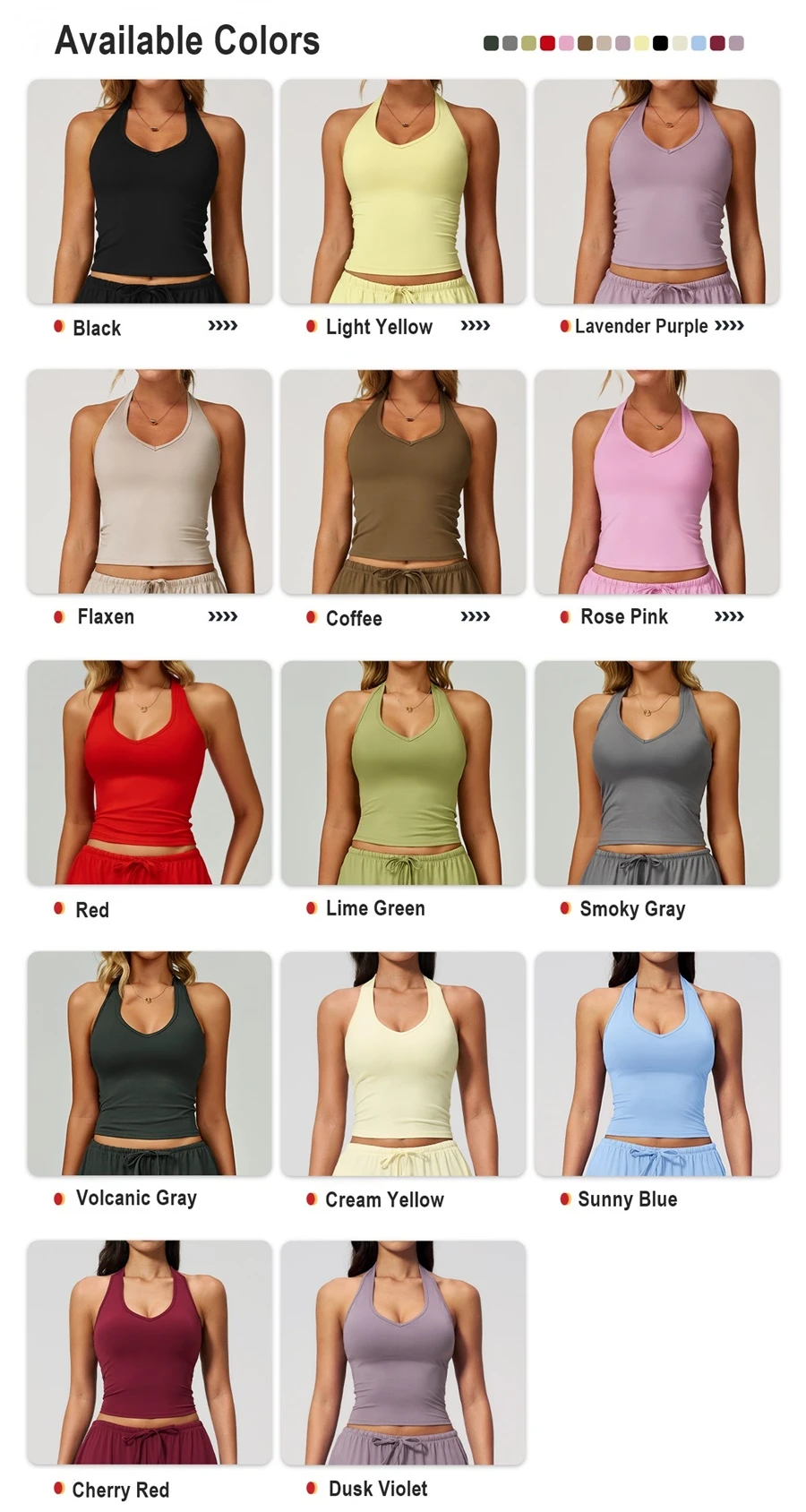 Women’s brushed yoga set with backless halter tank top for yoga, running, and fitness-available colors