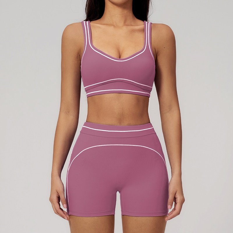 Color-Block Brushed Yoga Set – 4-Way Stretch Mix-Match & Custom Logo Available - Image 4