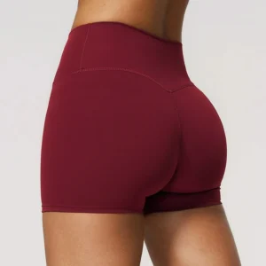 Brushed High-Waist Yoga Shorts | Sculpting Gym Shorts with No-Front-Seam & Lifting Effect