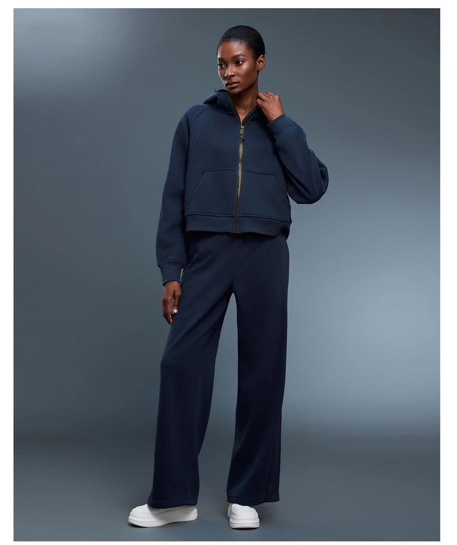 Women's zip up sweatshirt jacket with large front pockets
