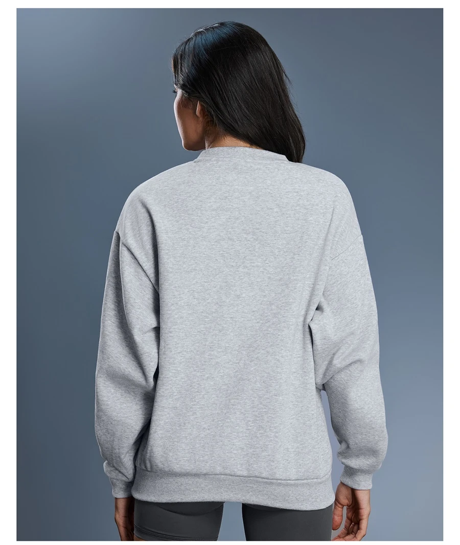 Women's relaxed fit sweatshirt with soft fleece-lined interior-gray