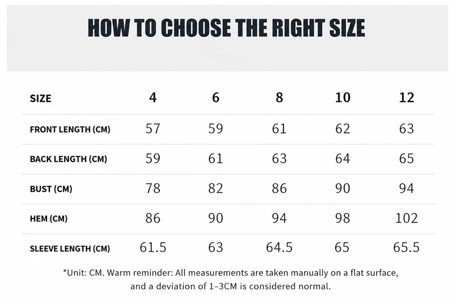 Women's slim fit yoga jacket with long sleeves for running and outdoor training-size chart