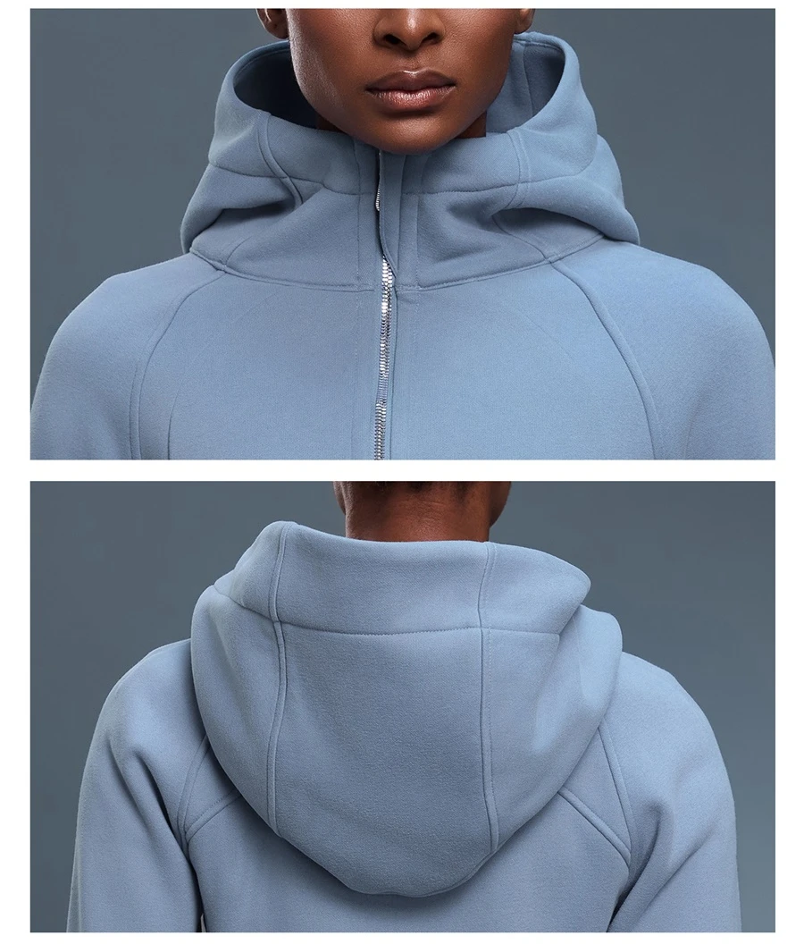 Slim fit women's winter activewear jacket with detachable zipper pull