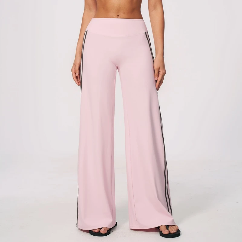 Women's high waist color block flare yoga pants for fitness and Pilates