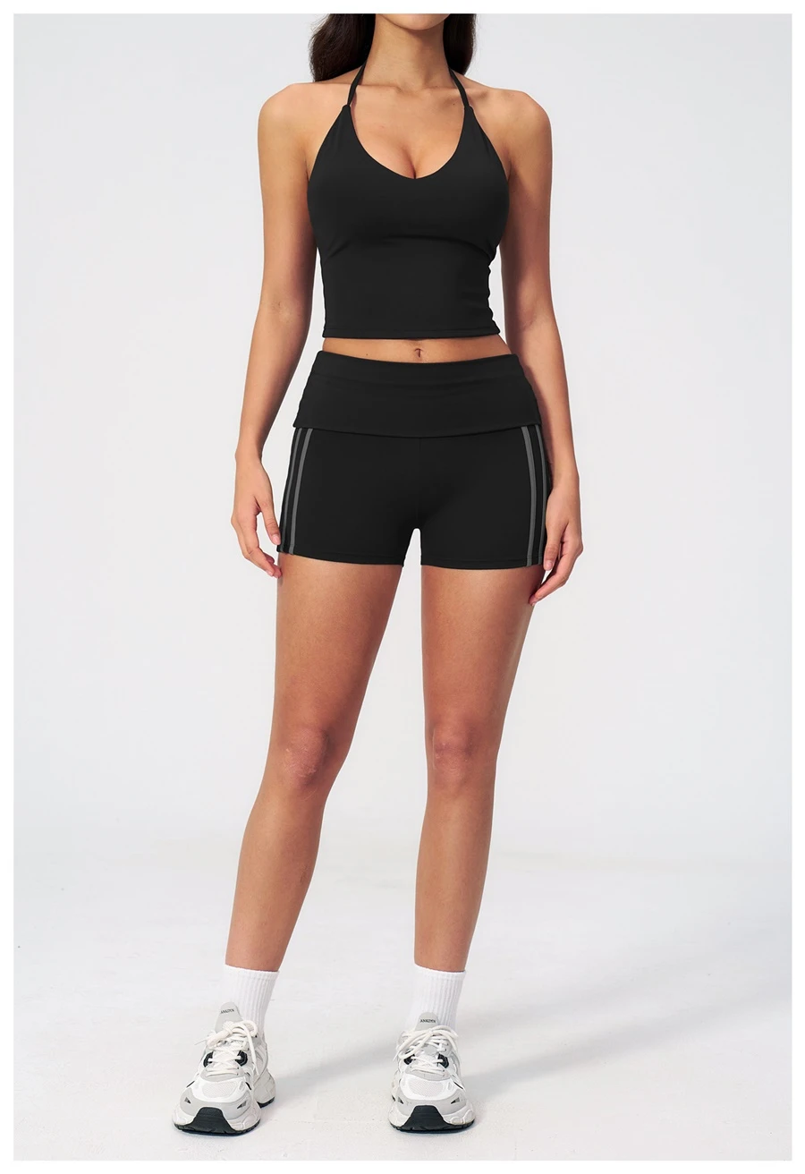 Front View for Custom logo women's yoga tank tops for activewear brands