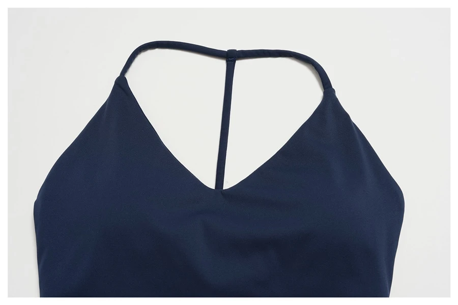 Women's V-neck workout tank top with flattering neckline