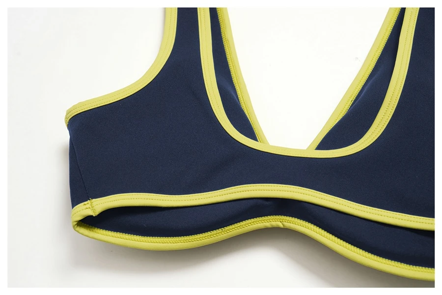 Women's open U-back sports bra with breathable back design