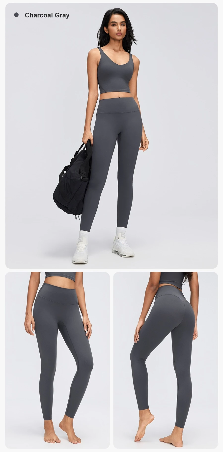 Women's high waist yoga leggings with peach-lifting design