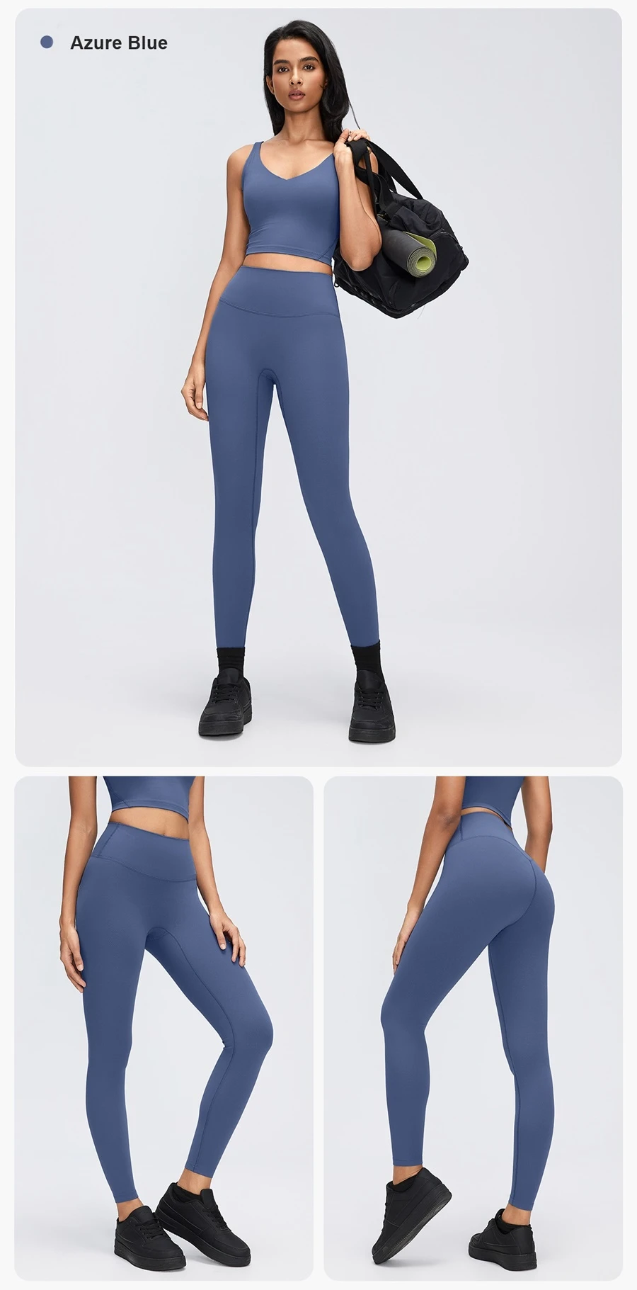 Women's seamless front second-skin workout leggings