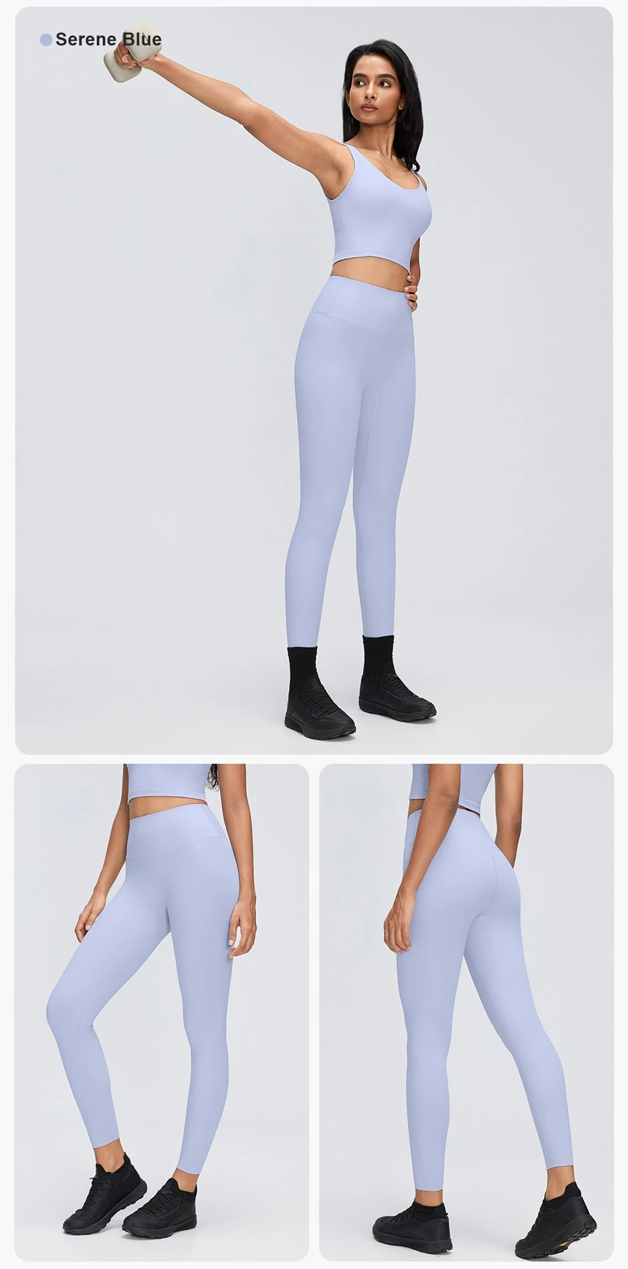 Peach-lifting high stretch leggings for running and fitness