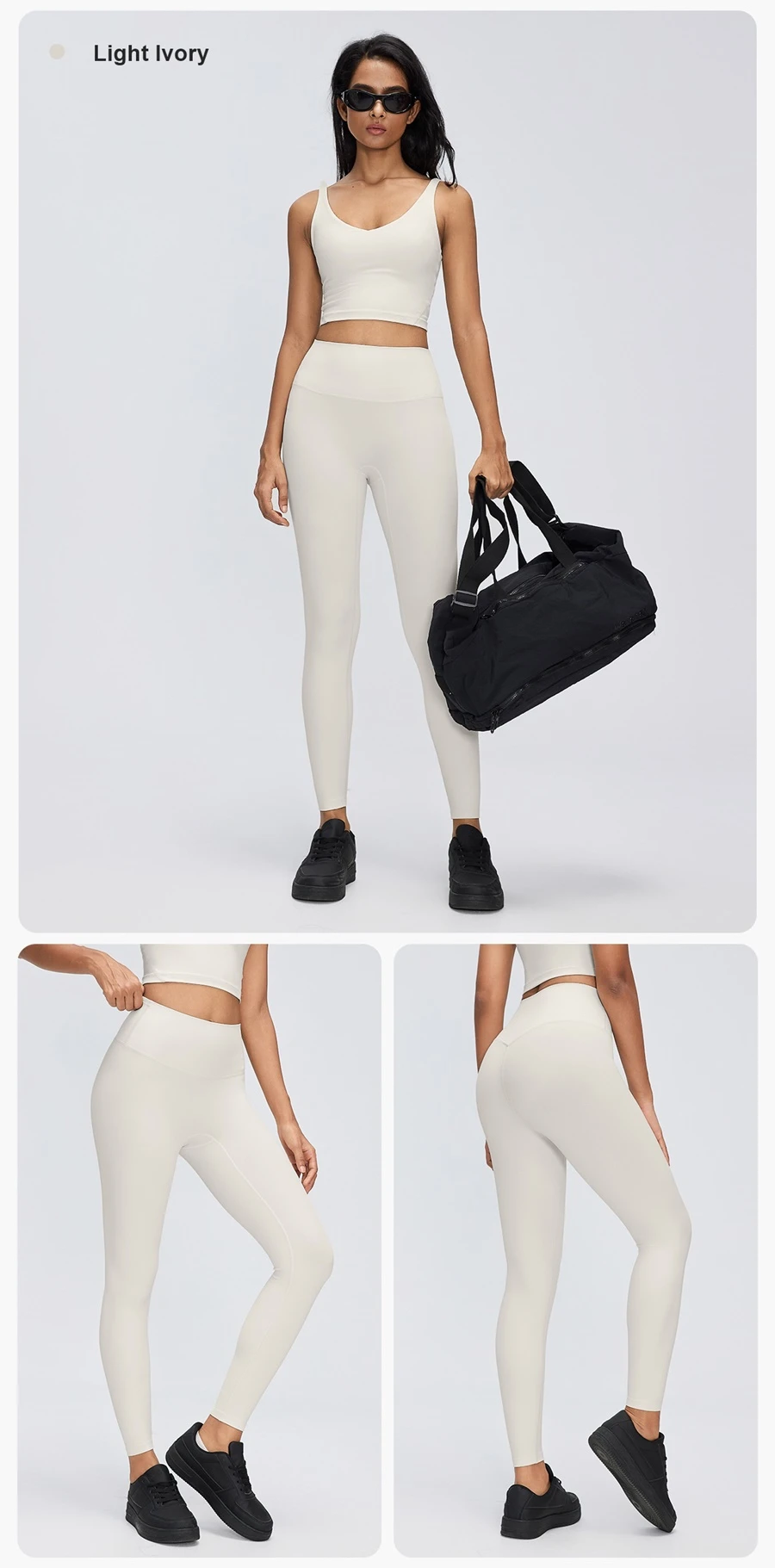 Peach-lifting high stretch leggings for running and fitness
